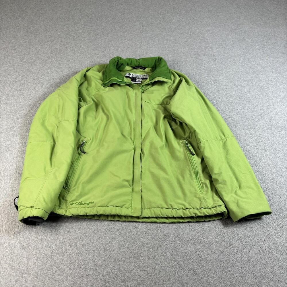 Columbia Jacket Women Medium Green Interchange Softshell Insulated Full Zip Comf